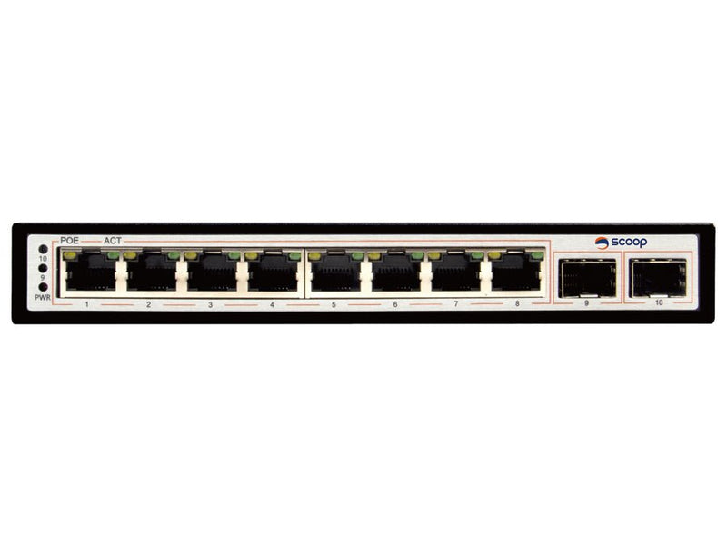 Scoop 8 Port Gigabit PoE 96W 2SFP Switch-0