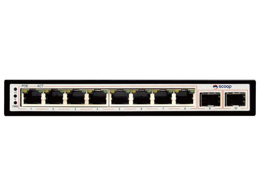 Scoop 8 Port Gigabit PoE 96W 2SFP Switch-0