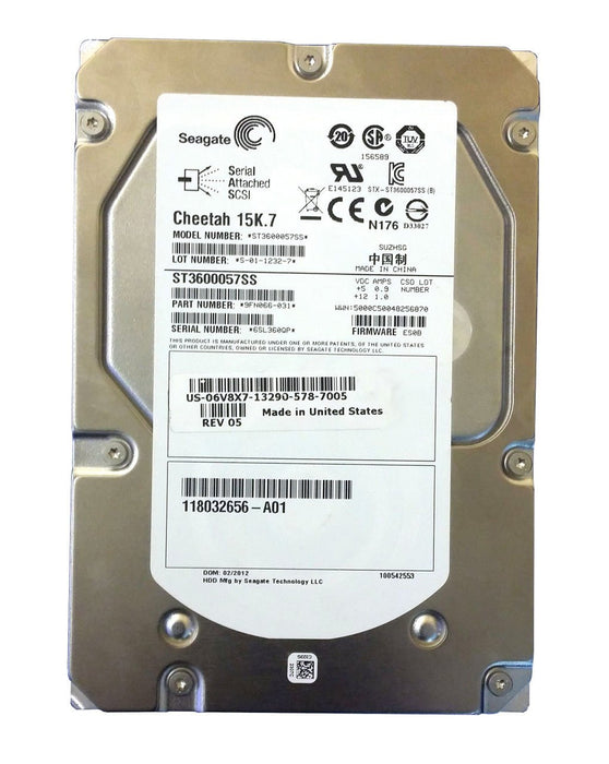 Pre-Owned Seagate ST3600057SS - 600GB SAS Hard Drive - 3.5" - 15000 RPM - 6GB/s