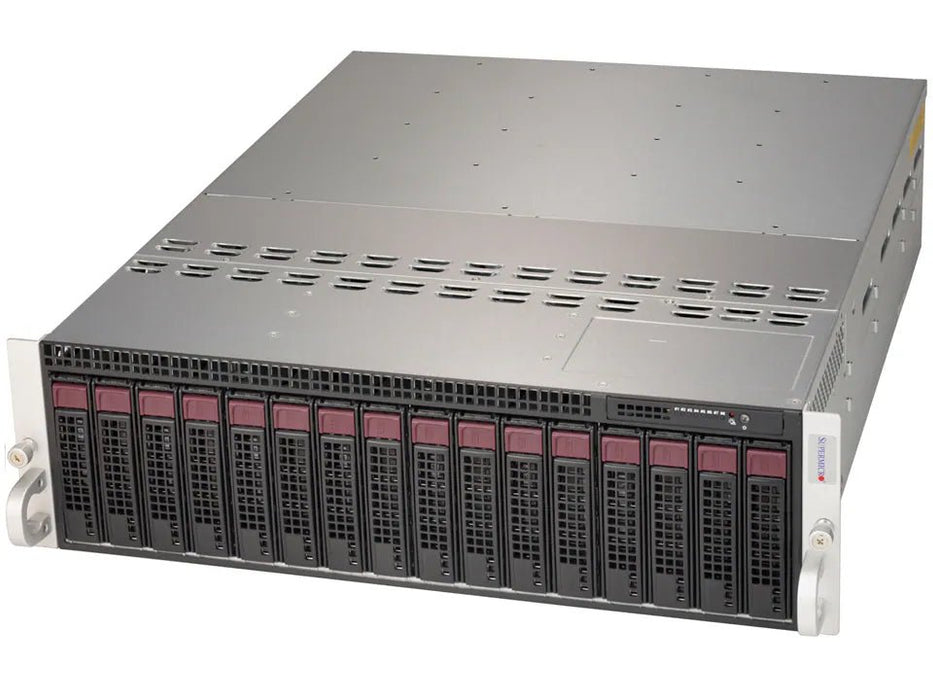 SuperMicro 938-16 3U Rackmount Server – 16 SFF – 8 x Xeon E5-2695 V2 – 32GB Per Node – 256GB DDR3 – 8 x 1TB SATA – MegaRAID AOC-53908L – Intel 82580 – 2 x 1620 Watts – Refurb