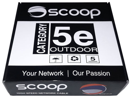 Scoop 100m Box Cat5e Outdoor FTP CCA Cable-0