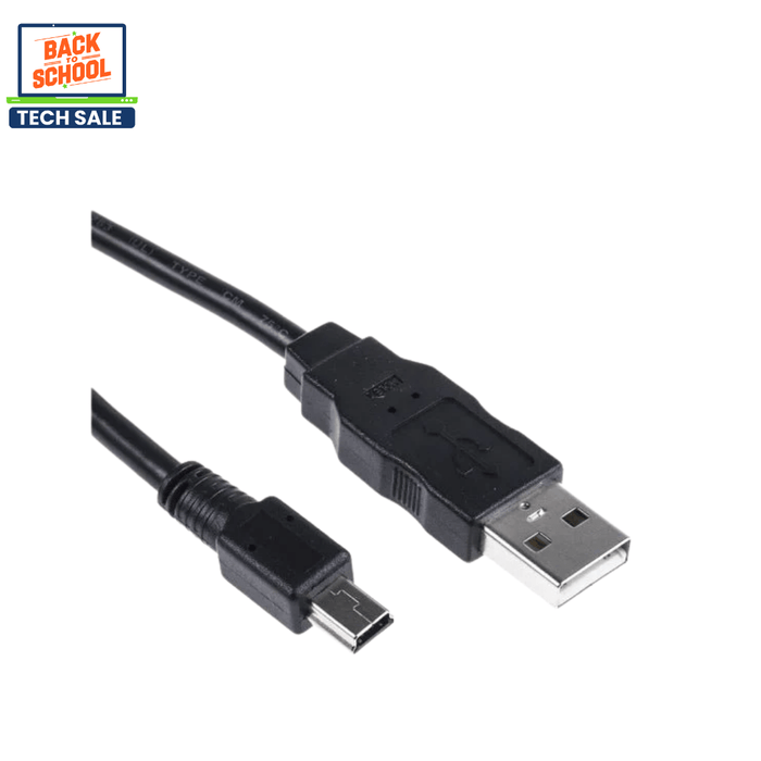 USB 2.0 Type-A to Mini USB Type-B Black Cable 1.5m – New