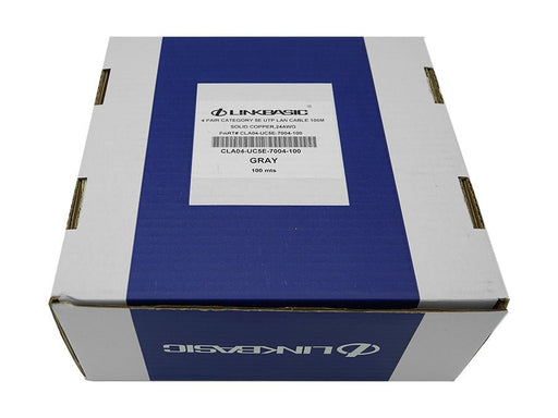Linkbasic 100m Box Cat5e Solid Grey UTP Cable-0