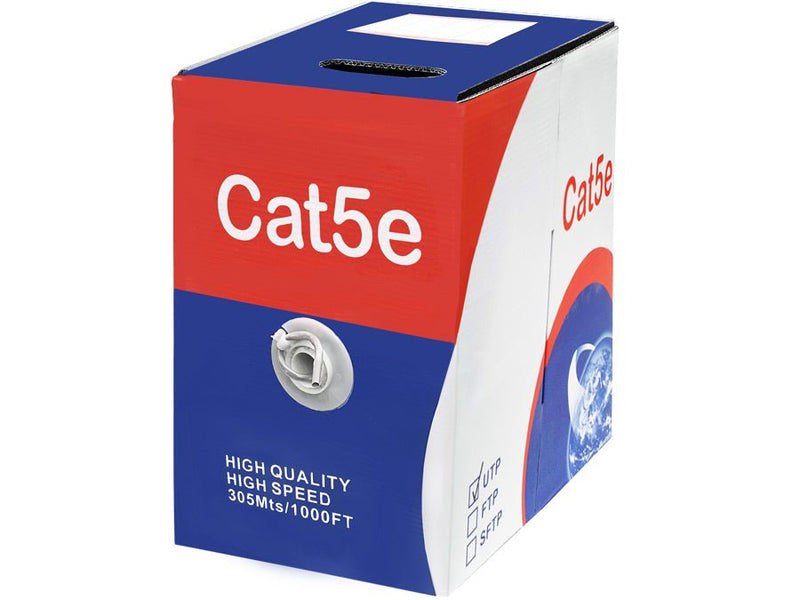 Scoop Unbranded 305m Box Cat5e CCA Grey UTP Cable-0