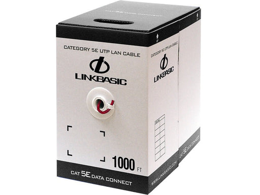Linkbasic 305m Box Cat5e Solid Red UTP Cable-0