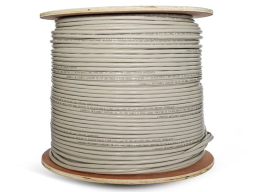 Linkbasic 305m Drum Cat5e Solid Shielded Grey FTP Cable-0
