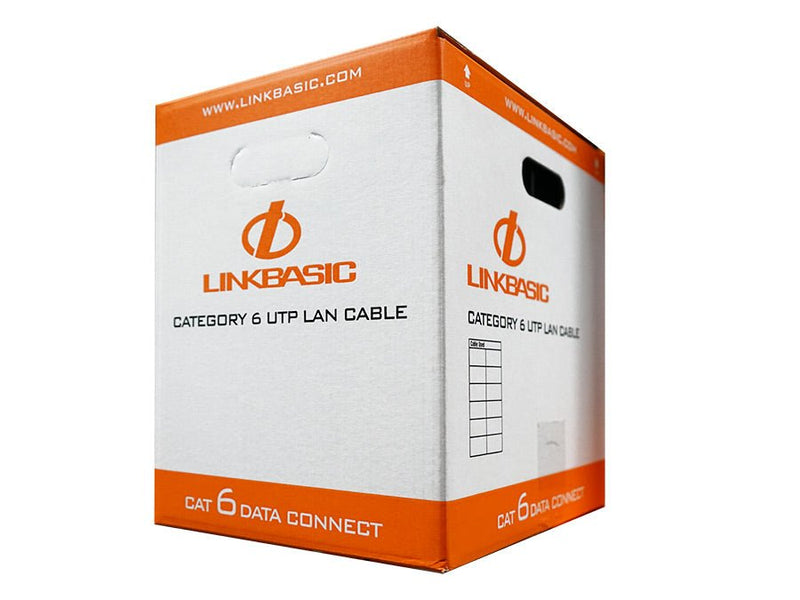 Linkbasic 305m Box Cat6 Solid Grey UTP Cable-0