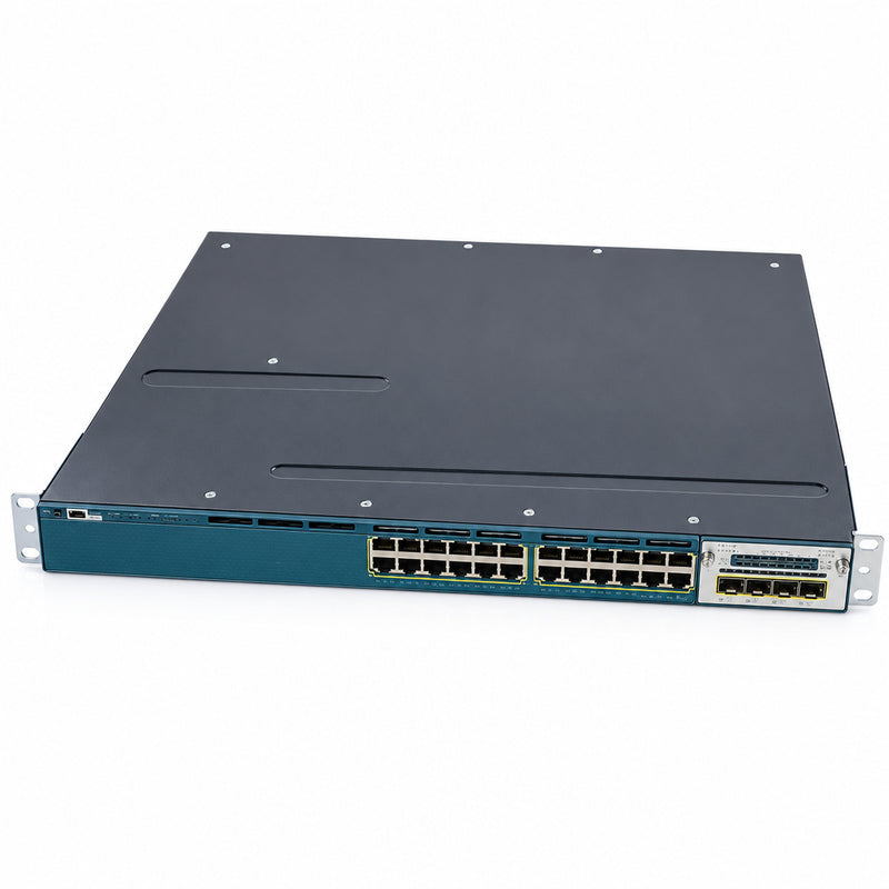 Cisco WS-C3560X-24U-L 24 Port Layer 3 Gigabit PoE+ Switch with C3KX-NM-1G 1G Network Module – Refurb
