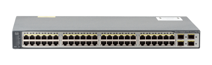 Cisco WS-C3750V2-48PS-S 48 Port Managed Layer 3 Switch – Used