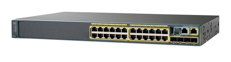 Cisco WS-2960X-24PS-L 24 GigE PoE 370W, 4 x 1G SFP, LAN Base Switch - Refurb