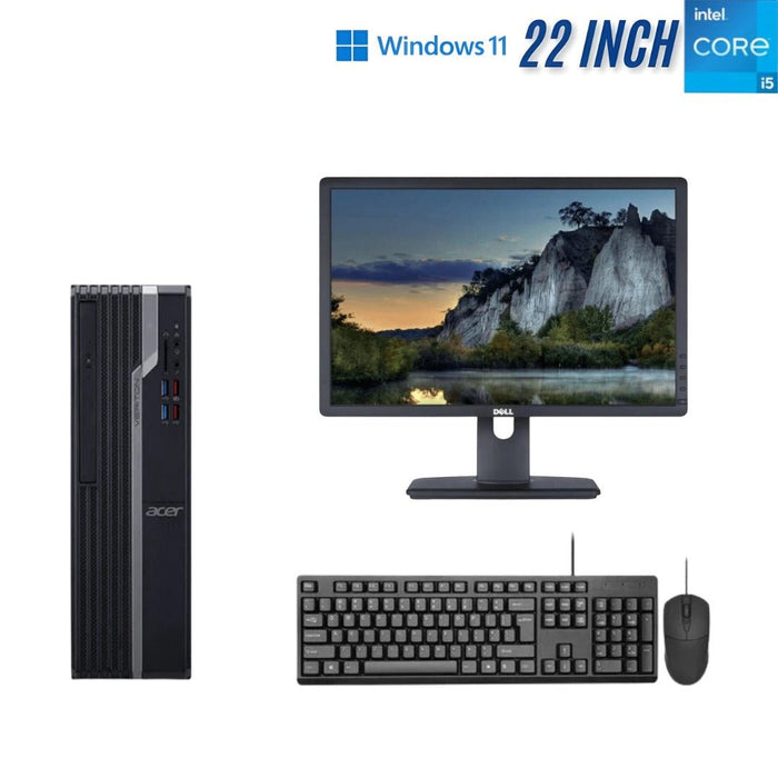 Acer Veriton X4665G SFF Business Computer Set – i5 9400 – 16GB DDR4 – 256GB SSD – Win11Pro – Refurb