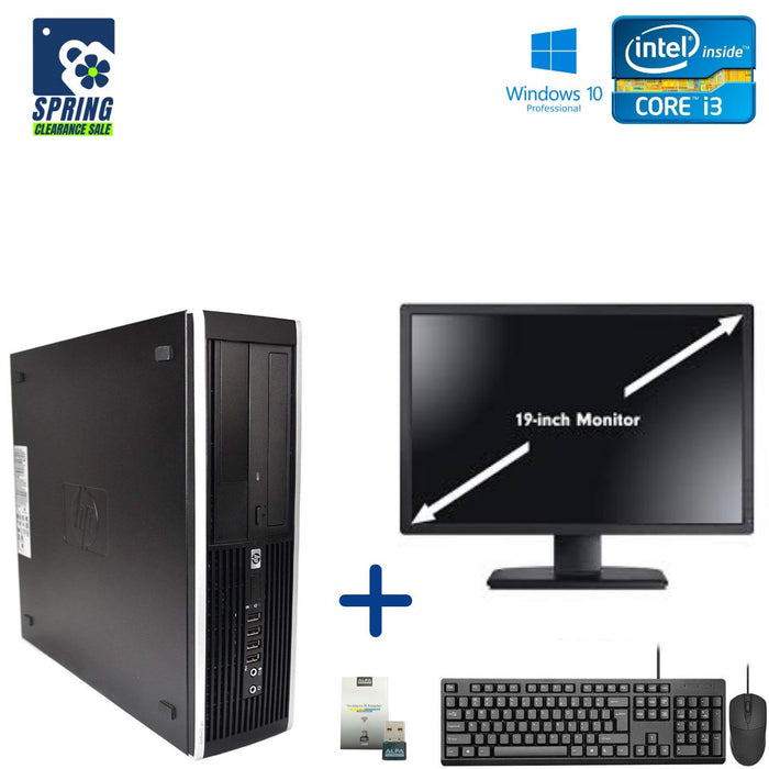 HP Compaq Pro 6300 SFF Computer Set; i3 3240; 4GB PC3; 500GB HDD; Win10Pro; Refurb