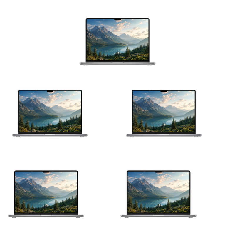 5 x Apple MacBook Pro A2141(2019) 16 Inch Professional Laptop – Core i7-9750H 2.60GHz – 16GB DDR4 – 512GB SSD – Radeon Pro 5300M – Mac OSX – Refurb
