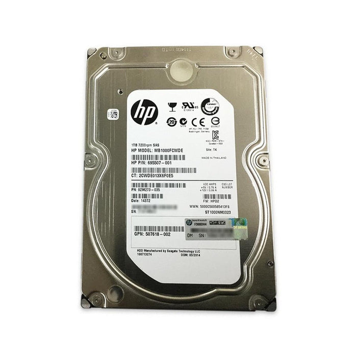 Pre-Owned HP MB1000FCWDE - 1TB SAS Hard Drive - 3.5" - 7200 RPM - 6GB/s