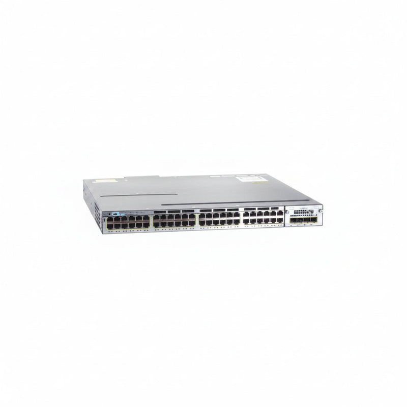 Cisco Catalyst WS-C3750X-48P-S 48-Port Gigabit PoE+ Layer 3 Managed Switch with C3KX-NM-1G Network Module – Refurb