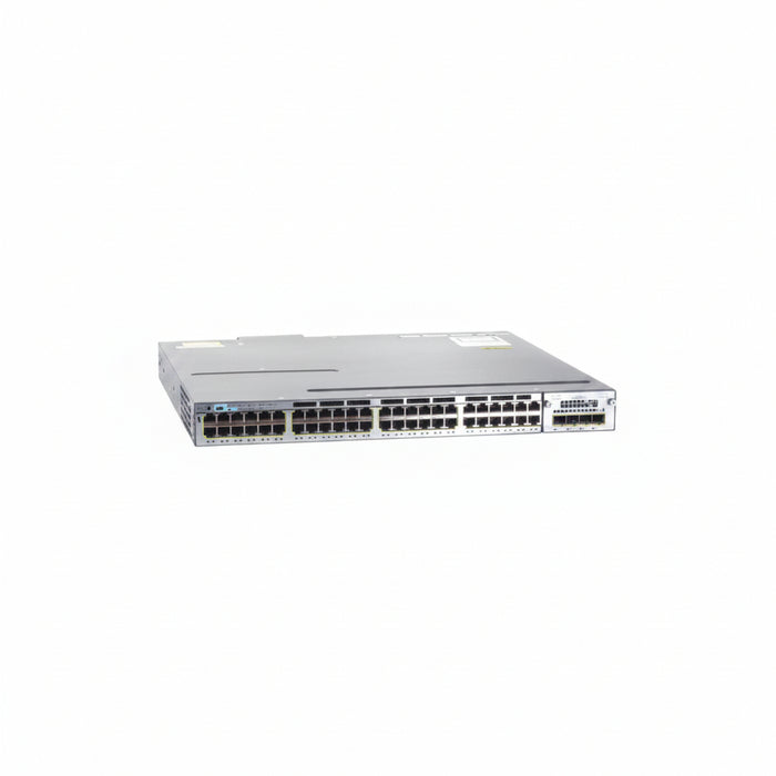 Cisco Catalyst WS-C3750X-48P-S 48-Port Gigabit PoE+ Layer 3 Managed Switch with C3KX-NM-1G Network Module – Refurb