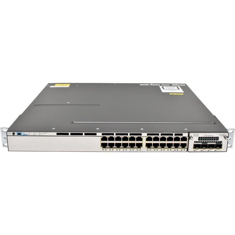 Cisco WS-C3750X-24P-S With C3KX-NM-10G 24-Port  Layer 3 Gigabit Switch – Refurb