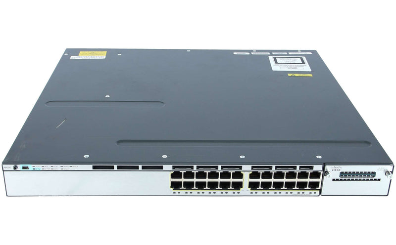 Cisco WS-C3750X-24T-S 24 Port Gigabit Managed Stackable Switch – Pre-Owned