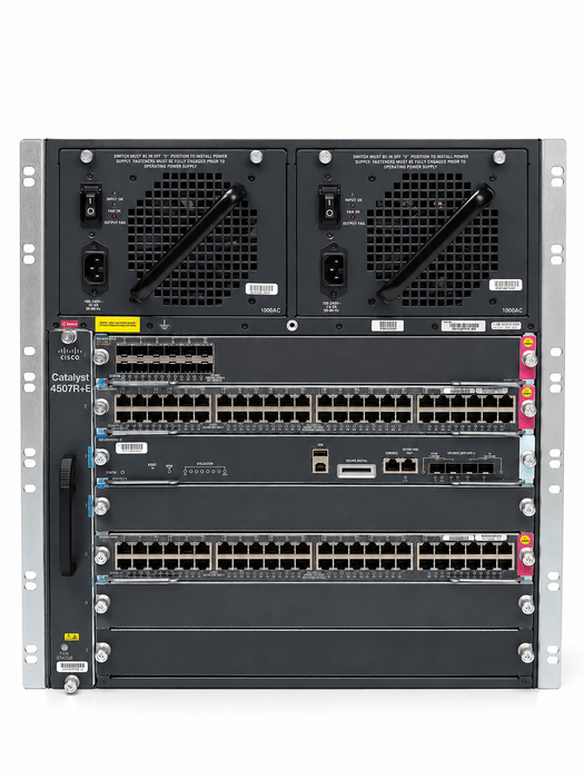 Cisco Catalyst 4507+E With WS-X45-SUP7L-E + WS-X4712-SFP-E + WS-X4648-RJ45-E Modular Network Switch – Demo