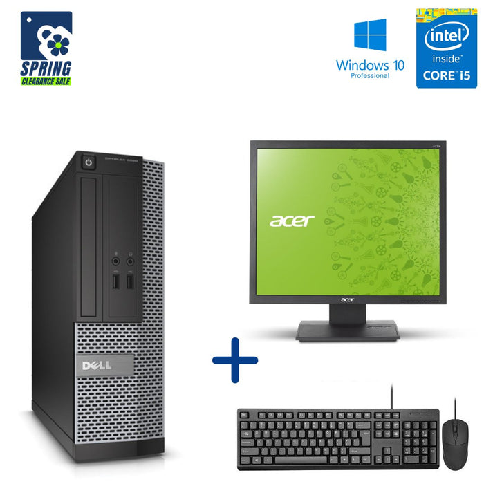 DELL OPTIPLEX 3020 SFF - I5 4590 - 4GB DDR3 - 500GB SATA HDD - WINDOWS 10 PRO 64 BIT - REFURBISHED COMPUTER SET