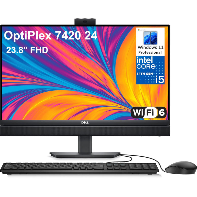 Dell OptiPlex 7420 Performance User 23.8 Inch AIO Computer - i5 14400T - 8GB DDR5 - 256GB NVMe - Win11Pro - New Special