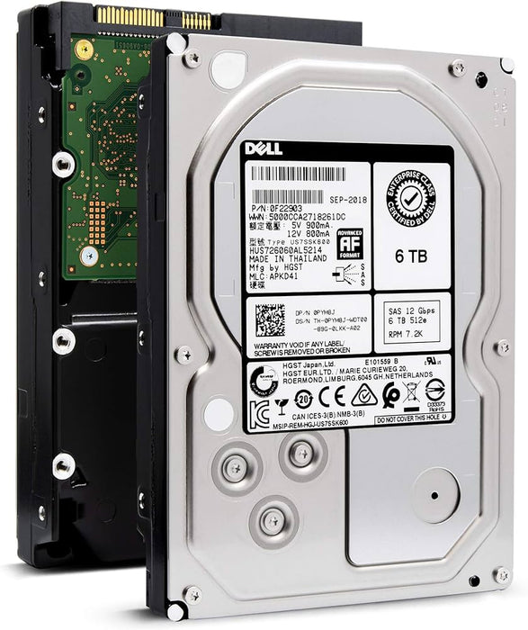 Dell HUS726060AL5214 6TB 3.5 Inch SAS 12Gbps 7200RPM Enterprise Hard Drive – Refurb
