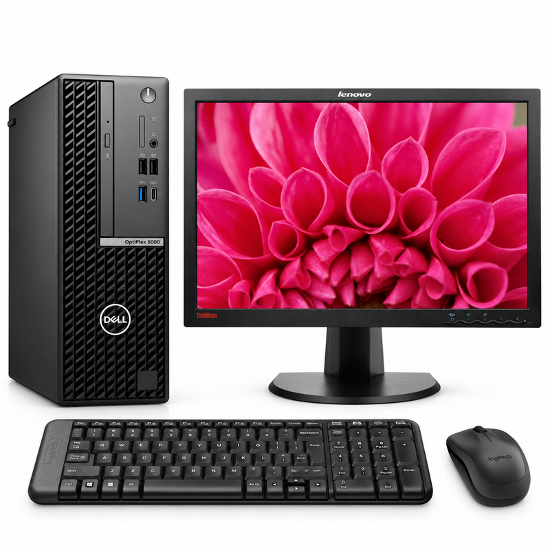 Dell OptiPlex 5000 SFF Logistics Computer Set with 24 Inch – i5 12500 – 16GB DDR4 – 256GB NVMe – WIFI - Win11Pro – Refurb