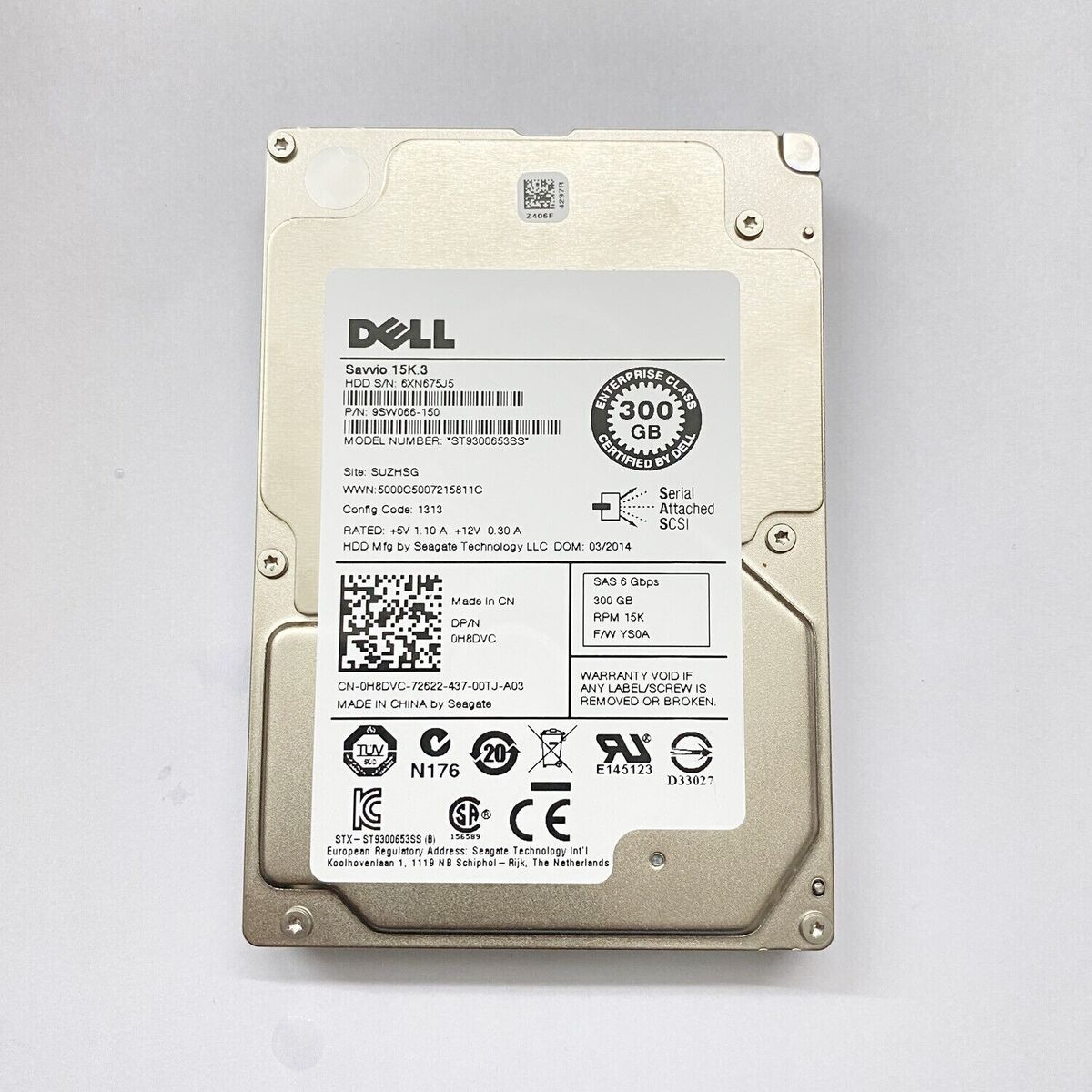 Dell St9300653Ss 2.5 Inch Sff 300GB SAS HDD - 15K - Used — ITAD Store