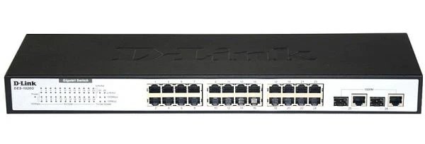 D-LINK DES-1026G - 24 100M ELECTRICAL PORTS + 2 GIGABIT PHOTOELECTRIC COMBINED PORTS SWITCH - PRE-OWNED SWITCH