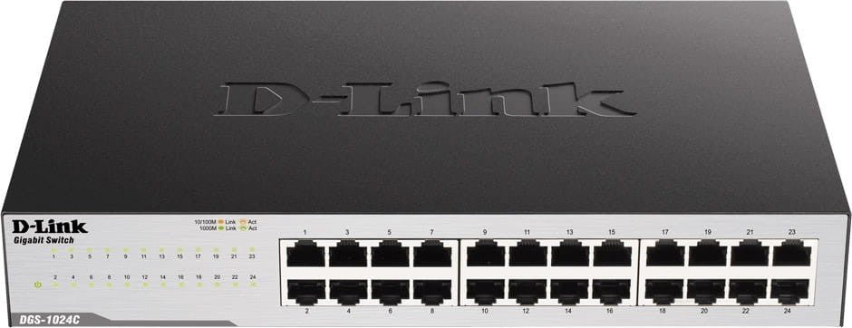 D-Link DGS-1024C 24 Port Gigabit Unmanaged Switch – Used