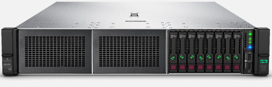 HPE ProLiant DL380 Gen10 2U Rackmount Server – 8 SFF – 2 × Xeon Silver 4110 – 128GB DDR4 – 2 × 300GB SAS – P408i – 1Gb 4-Port 331i – 2 × 500W – 2 × Caddies – 6 × Blanks – Refurb