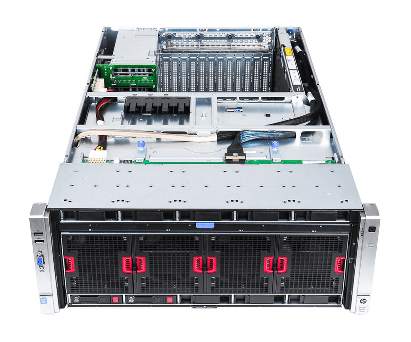HP Proliant DL580 Gen8 4U Rackmount Server - 10 SFF - 4 x E7-4830 V2 - 256GB DDR3 - 5 x 300GB SAS - No Raid - Broadcom BCM5719 +10G - 2 x 1200 Watts - 5 x Blanks - Refurb