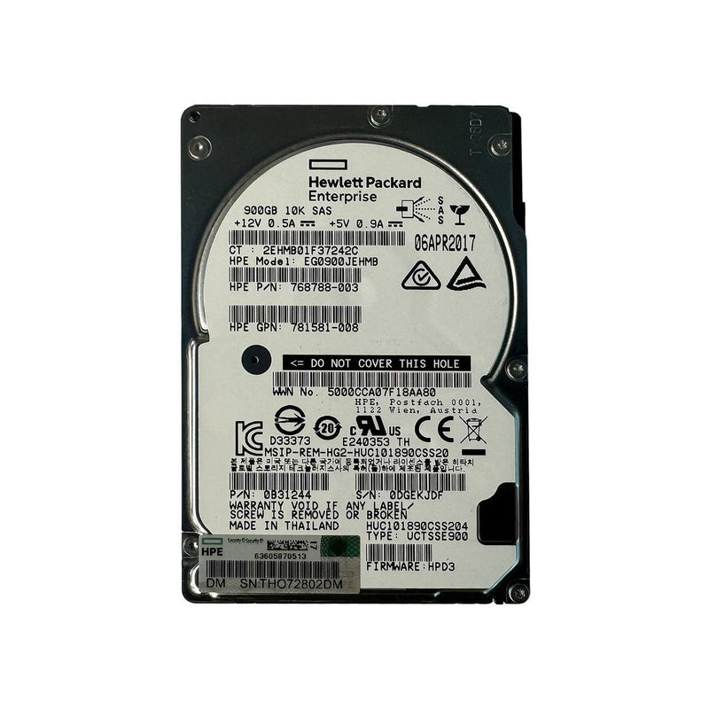 HP EG0900JEHMB 2.5 Inch 900GB 10K RPM SAS Hard Drive – Refurb