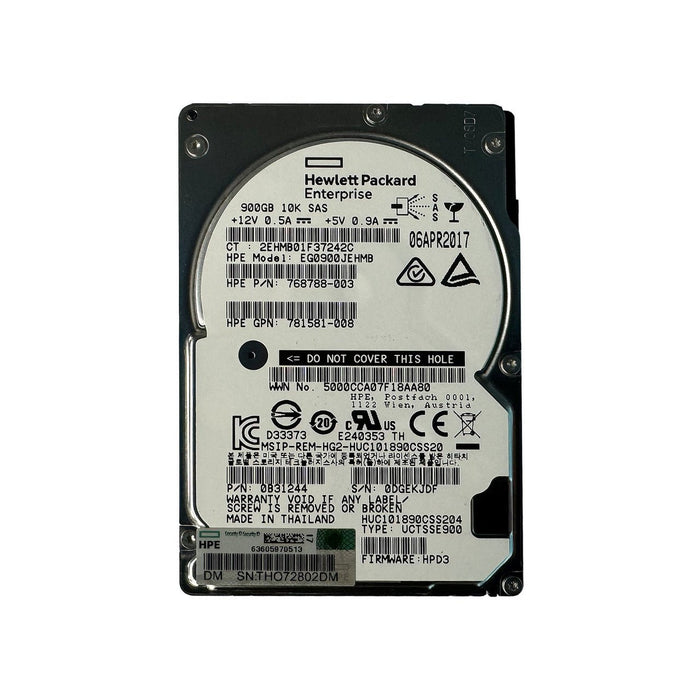 HP EG0900JEHMB 2.5 Inch 900GB 10K RPM SAS Hard Drive – Refurb