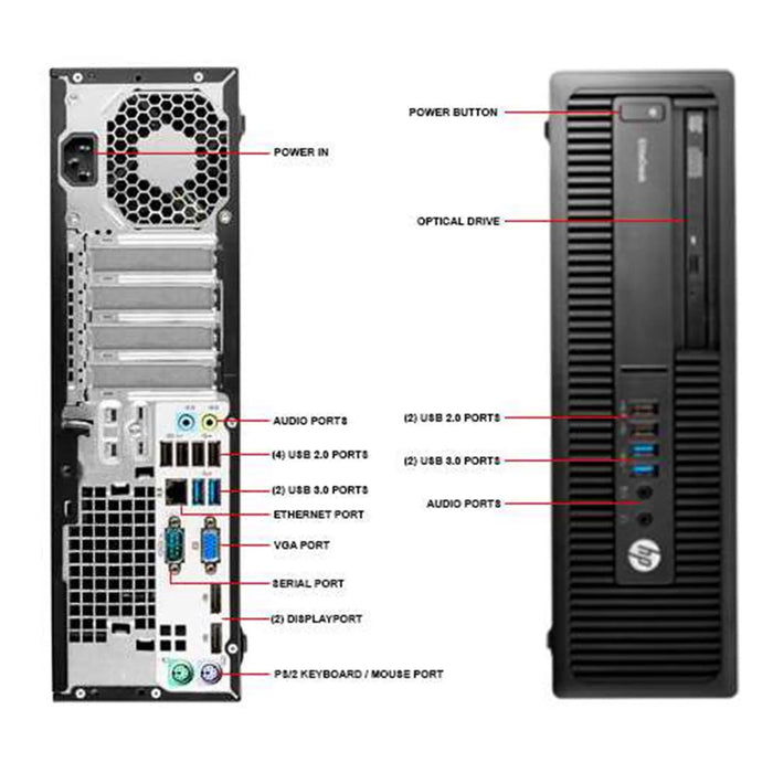 HP ELITEDESK 705 G2 SFF - AMD PRO A4-8350B - 4GB DDR3 - 500GB HDD - WINDOWS 10 PRO 64 BIT - REFURBISHED COMPUTER