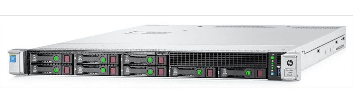 HP ProLiant DL360 Gen9 1U Rackmount Server – 8 SFF – 2 x Xeon E5-2620 v4 – 64GB DDR4 – 2 x 300GB SAS – P440AR Raid  – Broadcom BCM5719 – 2 x 800 Watts – 6 x Blanks – Refurb