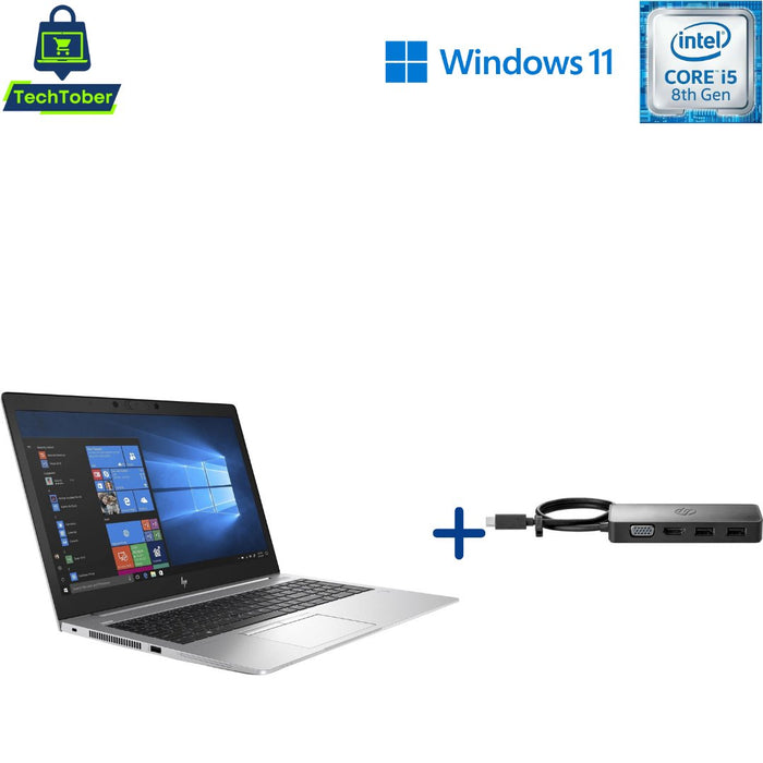 HP EliteBook 840 G5 14 Inch Laptop Bundle; i5 8350u; 8GB PC4; 256GB SSD; Win11Pro; Refurb