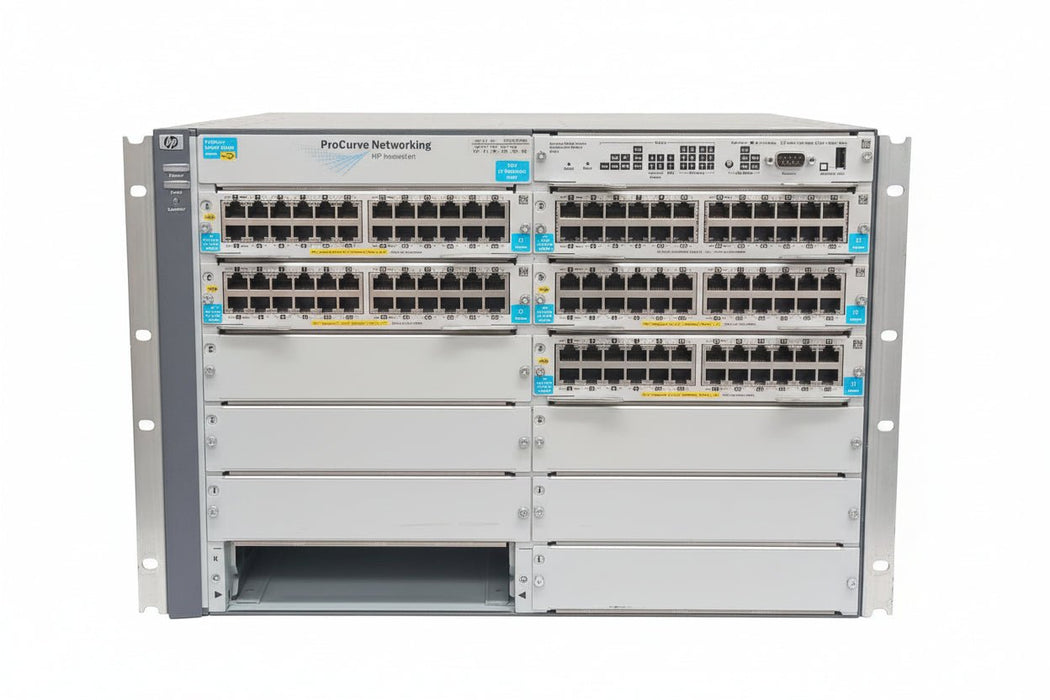 HP J8698A ProCurve 5421ZL Layer 3 Managed Ethernet Switch with J9534A & J9550A Modules – Used