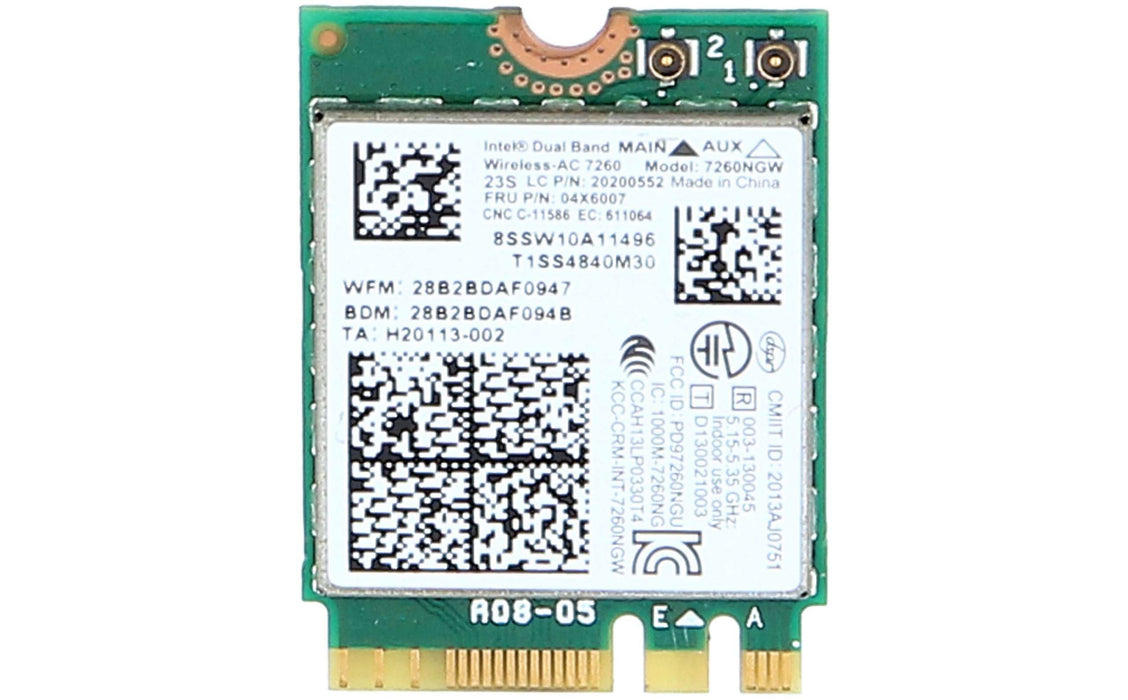 Lenovo 04X6007 - Lenovo ThinkPad Intel 7260 NGFF WiFi Wireless-ac Bluetooth Card - New