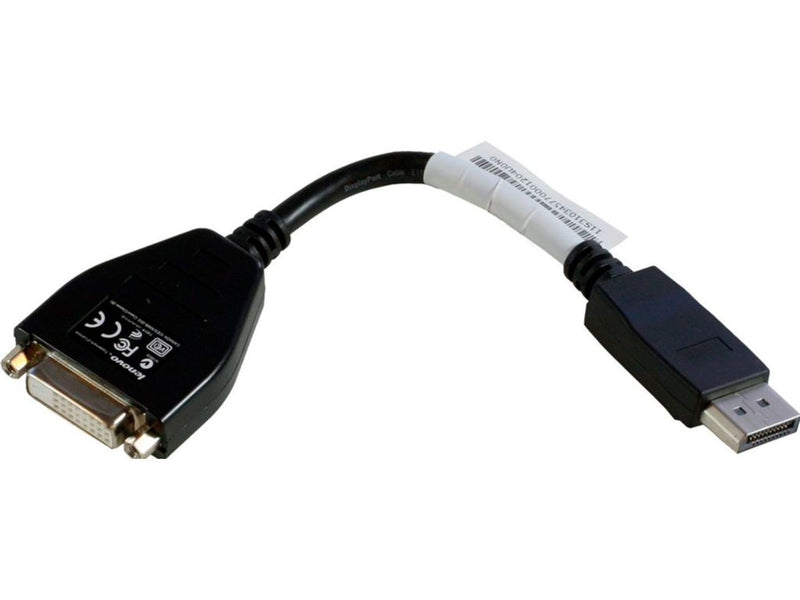 Lenovo DisplayPort to Single-Link DVI-D Monitor Cable – Pre-Owned
