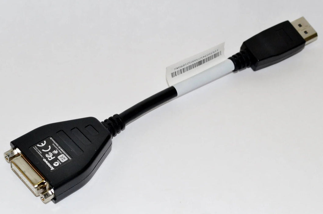 Lenovo DisplayPort to Single-Link DVI-D Monitor Cable – Used