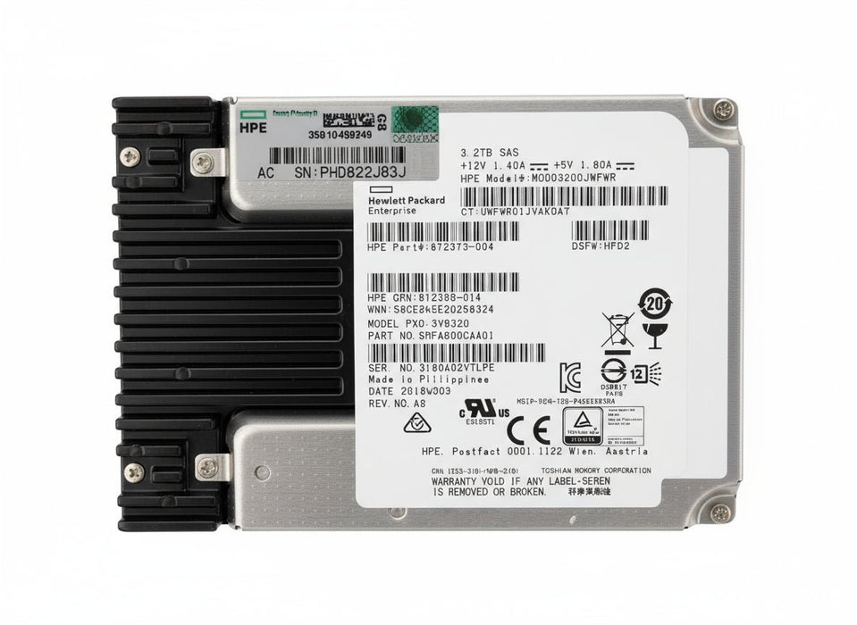 HPE MO003200JWFWR 2.5 Inch 3.2TB 12Gb/s SAS SSD Solid State Drive – Refurb