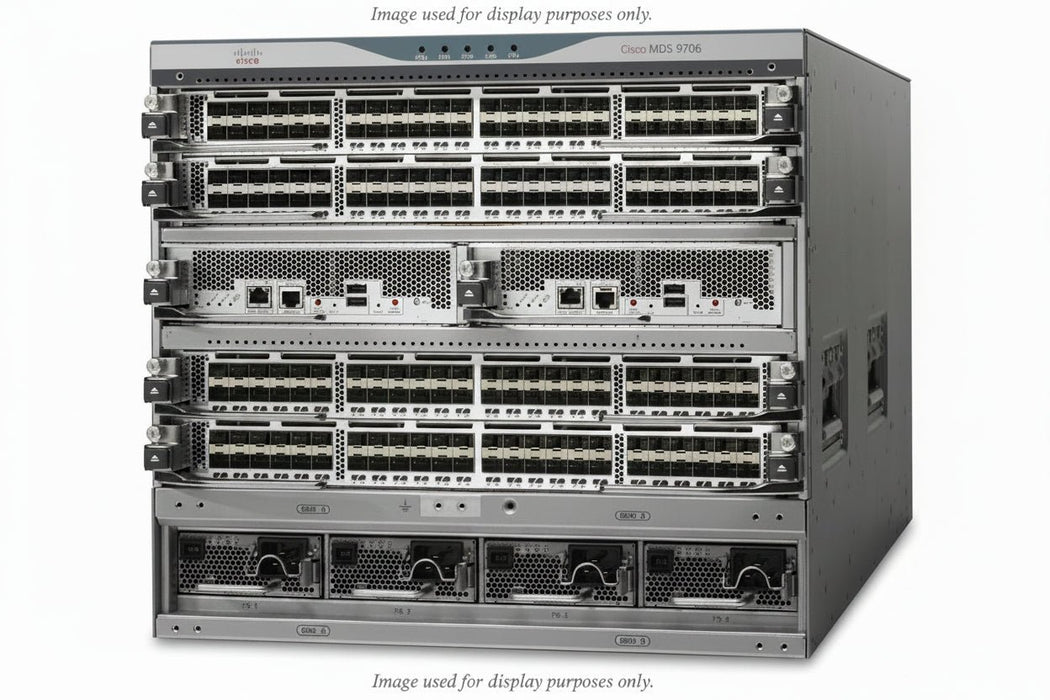 Cisco MDS 9706 With 2 × DS-X9448-768K + 1 × DS-X97-SF1-K9 + 2 × Line Card Blank Fibre Channel Director Switch – Refurb
