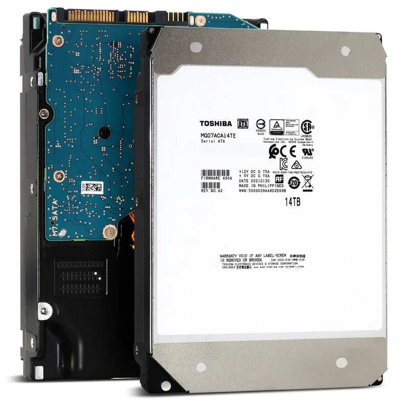 Toshiba MG07ACA14TE 3.5 Inch 14TB Enterprise SATA Hard Drive – Refurb