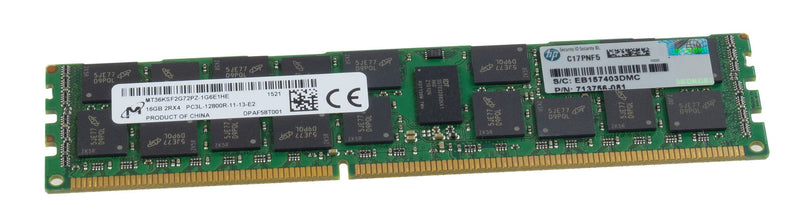 Micron 16GB 2Rx4 PC3-12800R-11-13-E2 DDR3 Server RAM - Refurb