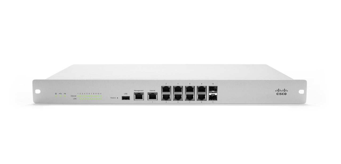 Cisco Meraki MX100-HW Cloud-Managed Security Appliance – Refurb