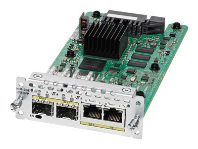 Cisco NIM-2GE-CU-SFP 2 Port Gigabit Ethernet Dual-Mode GE/SFP Network Interface Module – Open Box