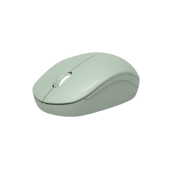 Port Connect Silent Wireless Mouse for USB-C & USB-A Laptops, Desktops, Hybrids & Tablets - Olive - New