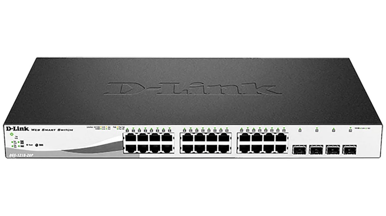 D-Link Dgs-1210-28P - 24 Gigabit Electrical Ports + 4 Gigabit Sfp Ports Switch - Refurb Switch