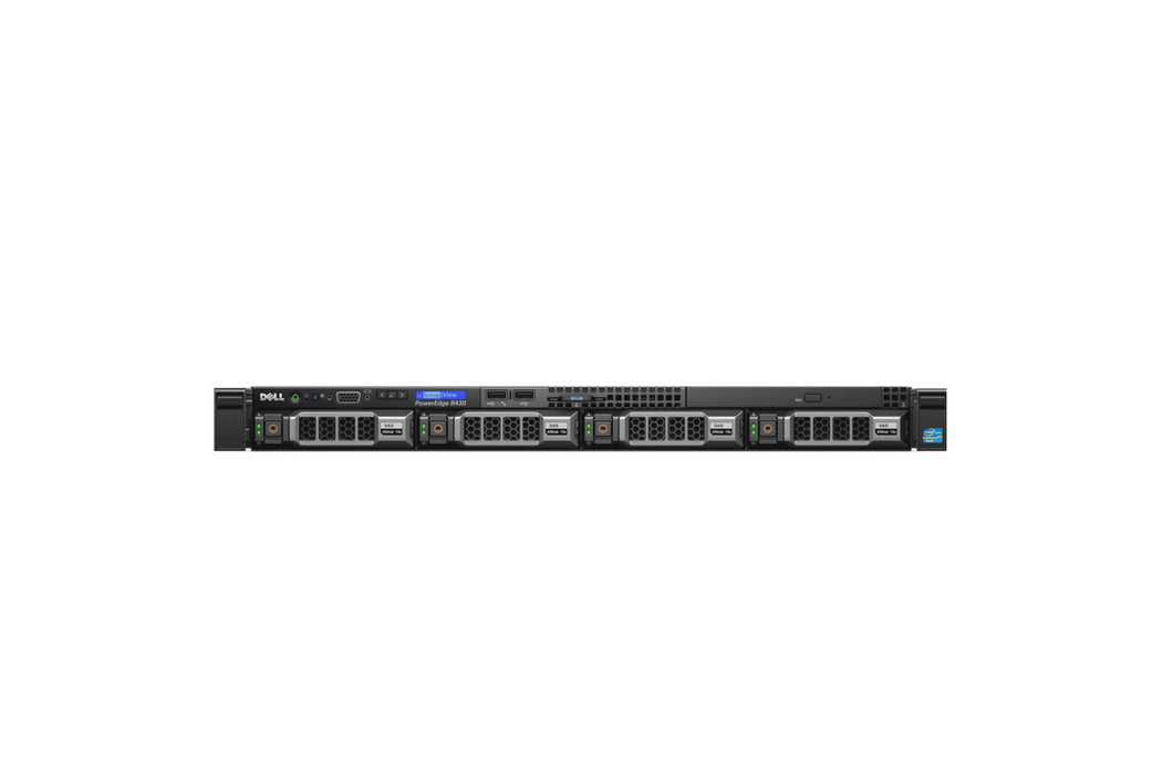 Dell PowerEdge R430 4 Bay LFF Hosting & File Server - 2  x Xeon E5-2620 V4 - 64GB DDR4 - 4 x 4TB SATA - Perc H330 Mini - QP 1GB - 2 x 550 Watt - 1U Rackmount Server Refurb